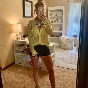 ⚡️BCBG Generation Neon Button Up⚡️